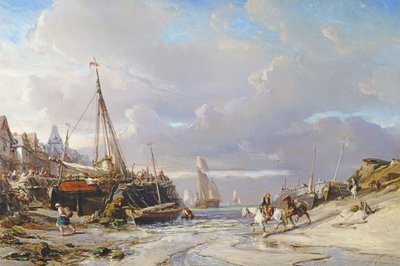 Puerto en Bretaña, 1861 de Eugene Isabey